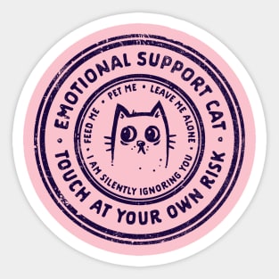 Emotional Support Cat Sticker